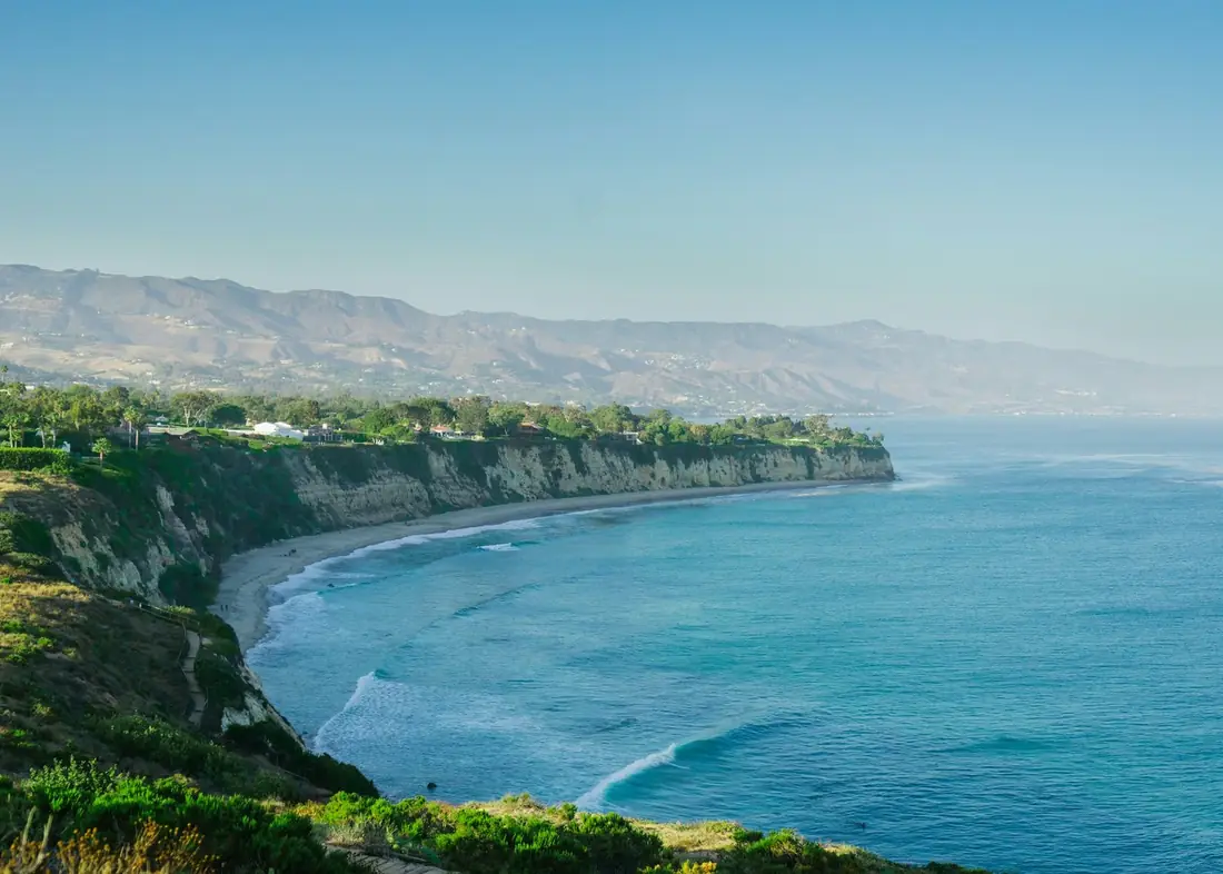 Oceanfront view along the Southern California coast